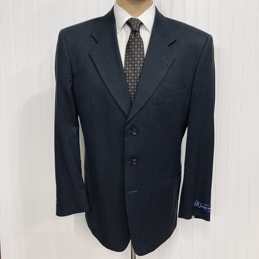 NWT RIGGINGS Blazer Mens 42 Suit Jacket Puig Codina Silver Gray Sports Coat 42R